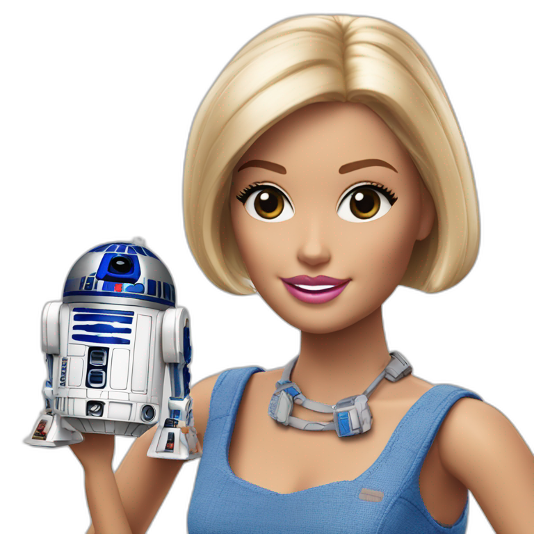 R2D2 avec barbie emoji AI Emoji Generator