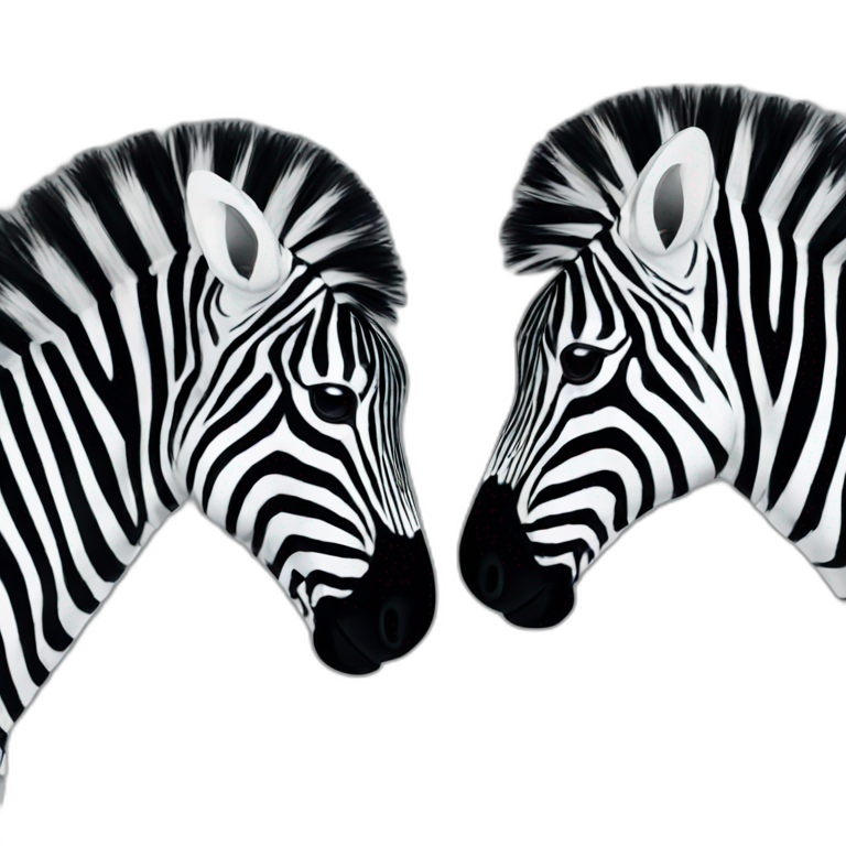 Zebras kissing emoji