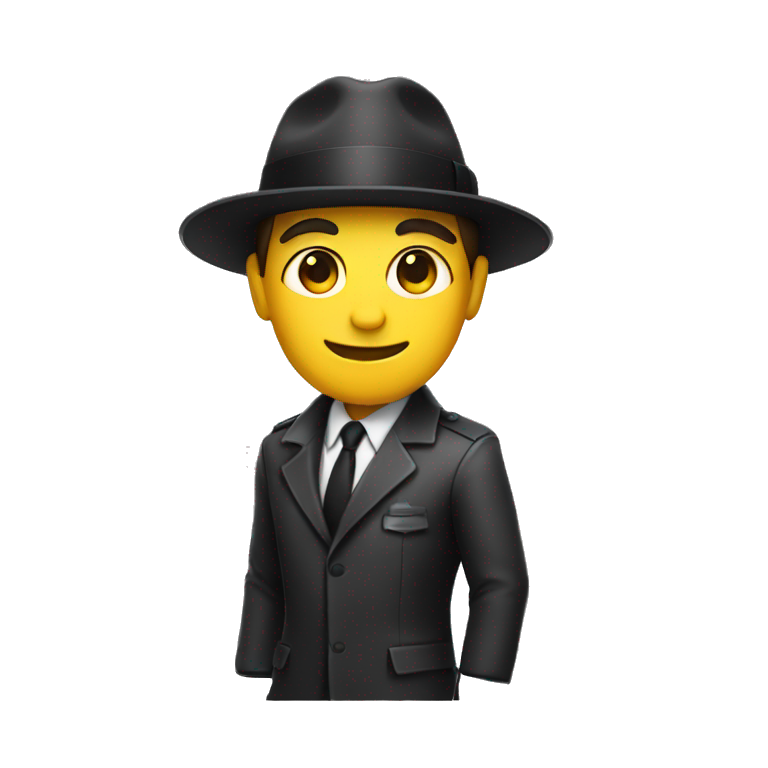 Secret Agent with hat emoji