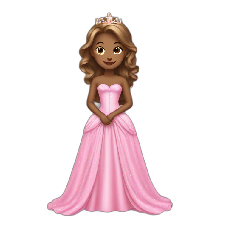 Princesse avec robe rose emoji
