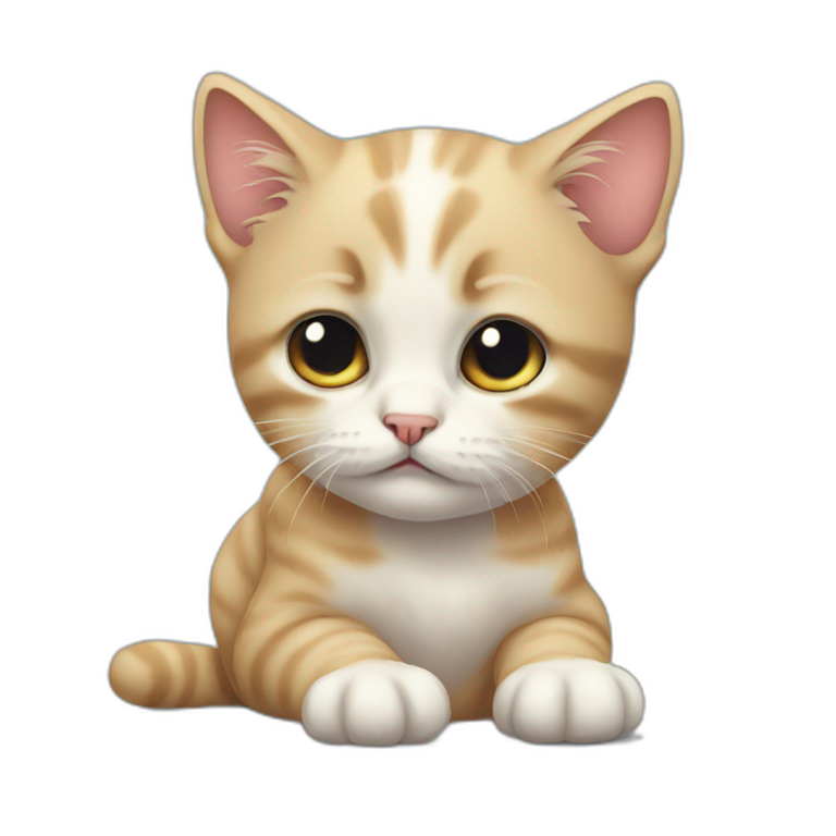 Sad kitten emoji