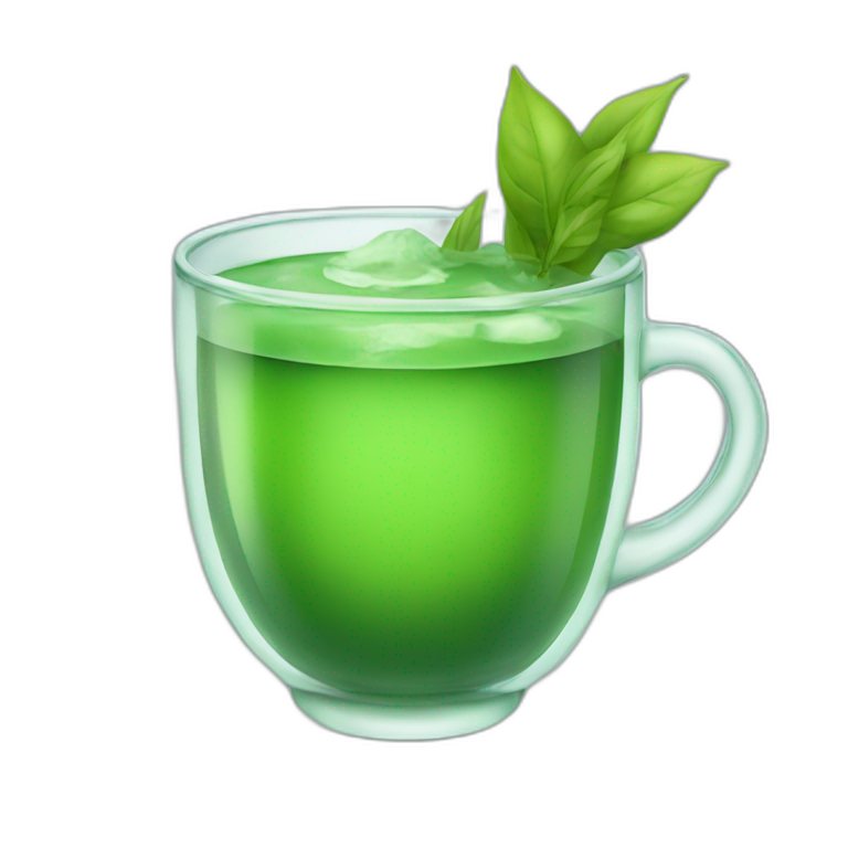 cold green tea emoji