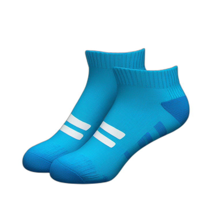 Blue adidas socks emoji