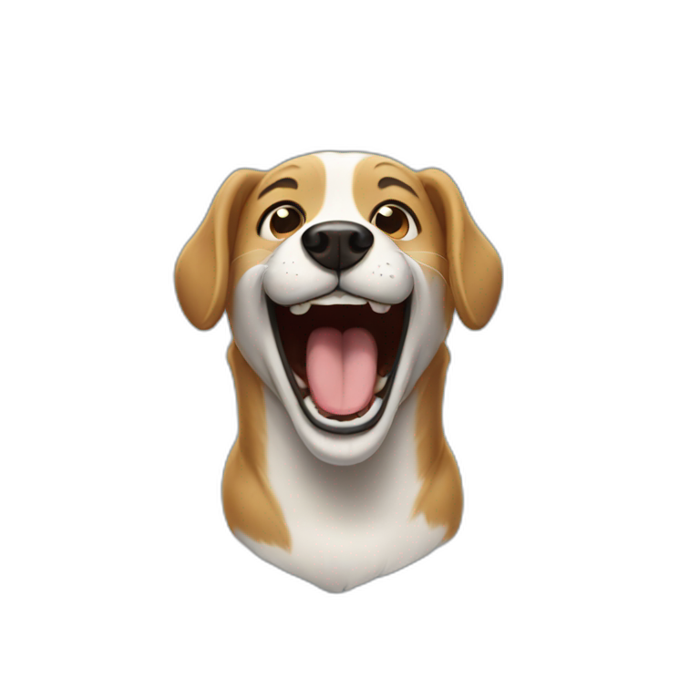 Dog laughing emoji