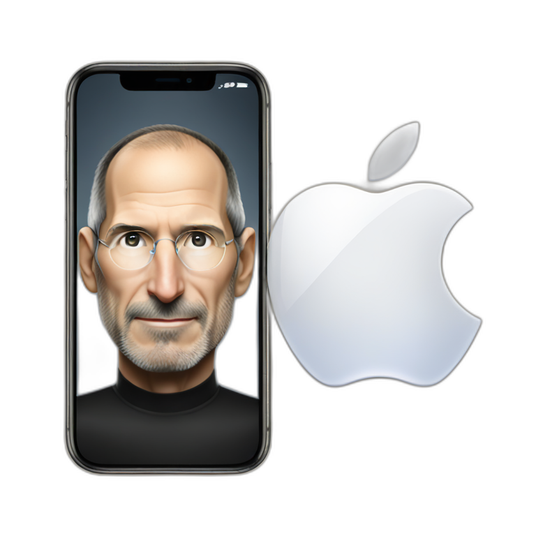 Steve jobs and iphone 14 pro emoji