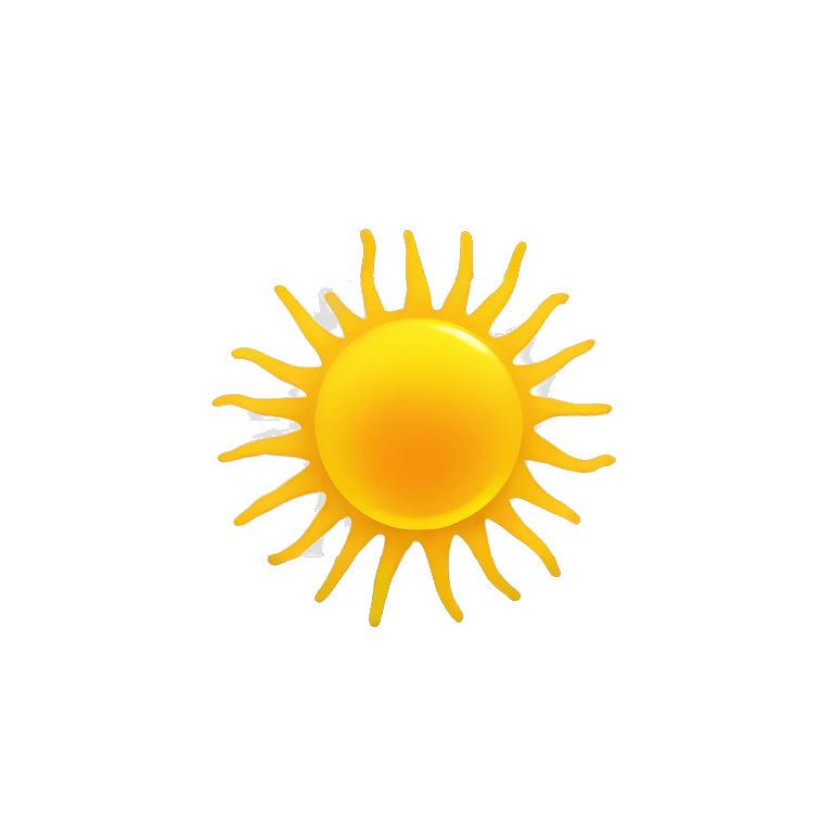 sunny day in white. emoji