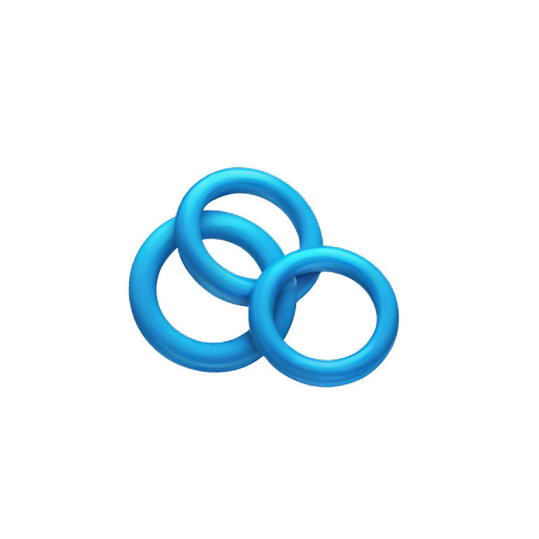 Two blue rings together emoji