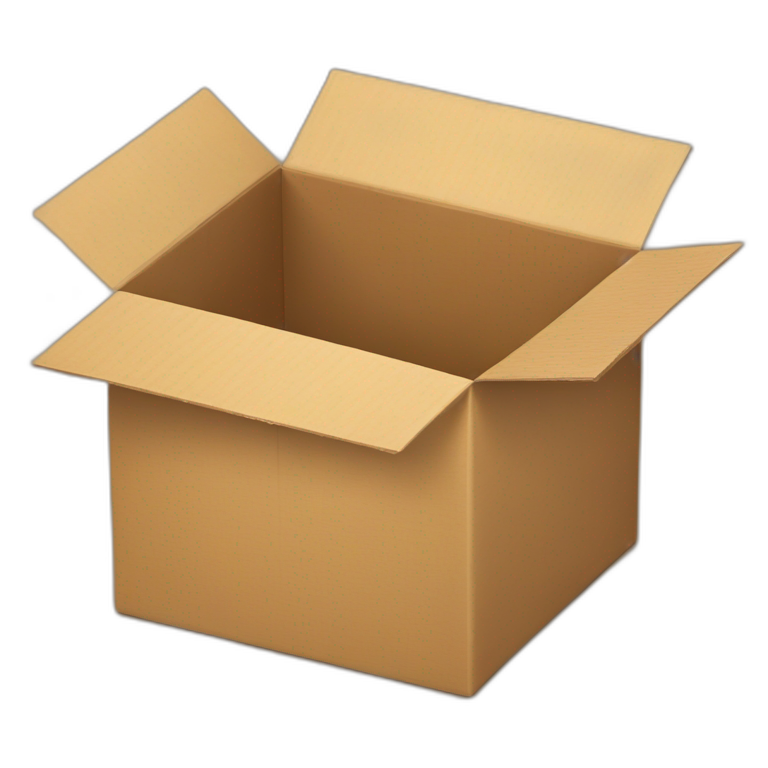The cardboard box from which the video icons fly out emoji