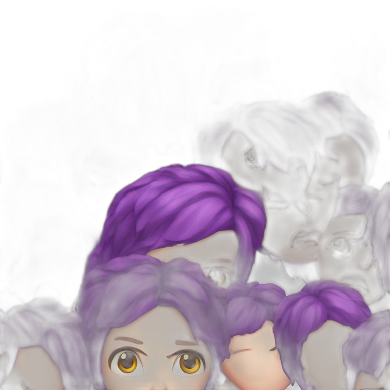 angry white girl purple hair emoji