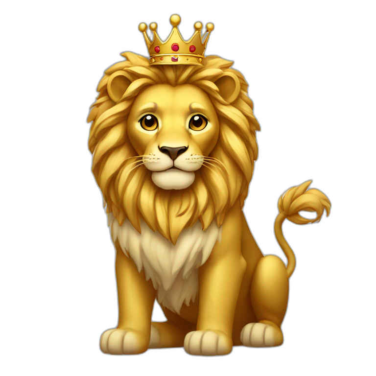 Golden Lion With a Crown  emoji