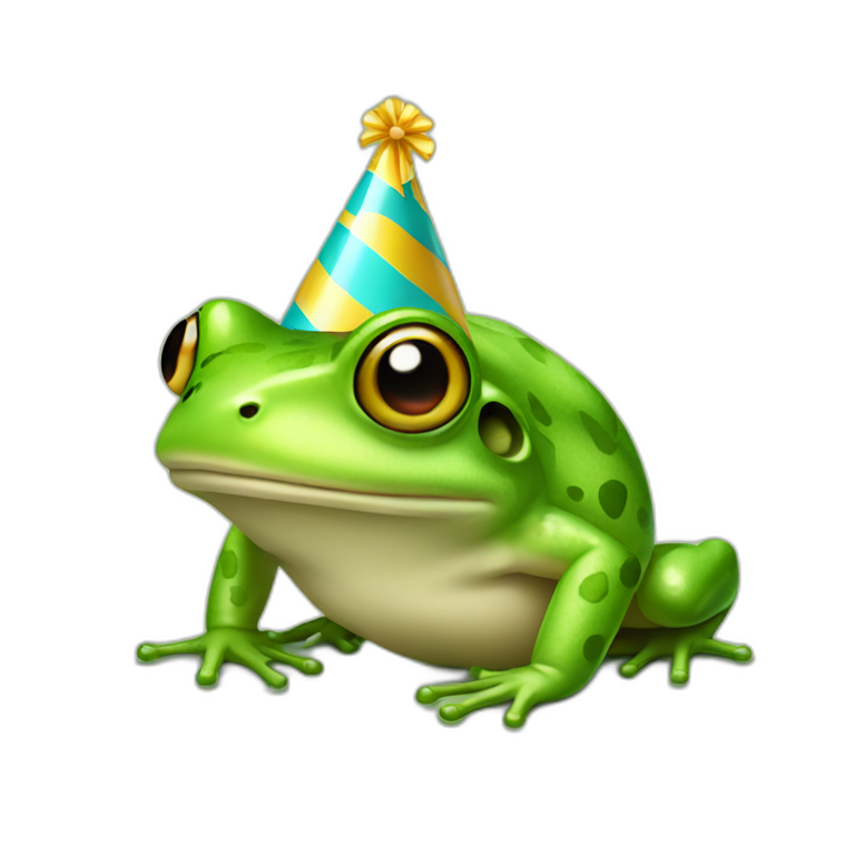 frog with party hat emoji