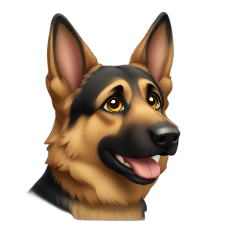 German shepherd  emoji