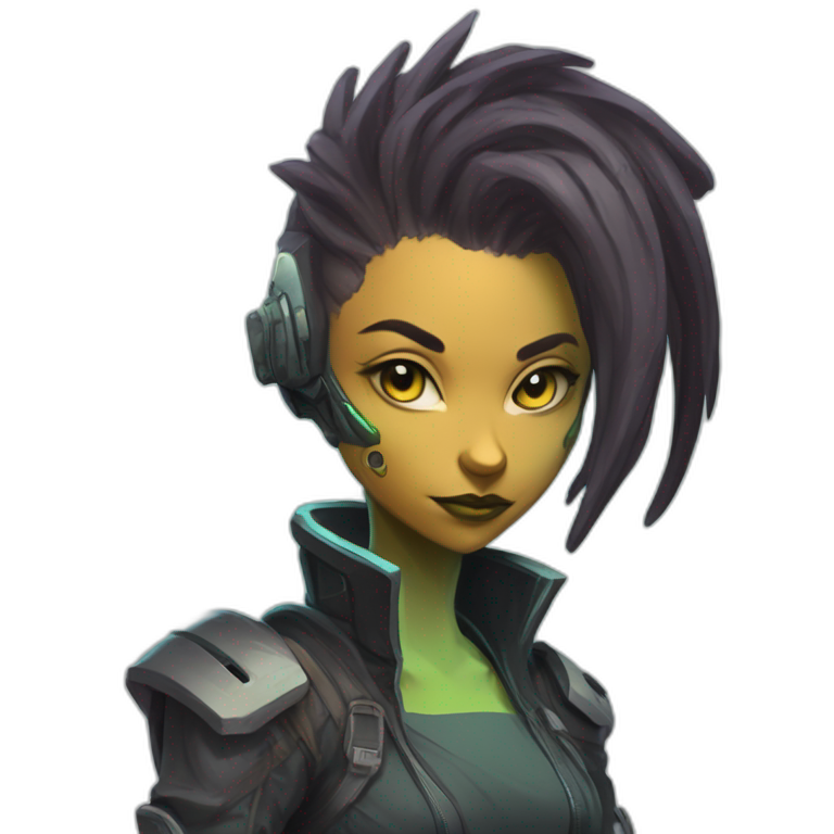 cyberpunk alien character desing scifi roguelike rpg style inspired by slay the spire digital art emoji