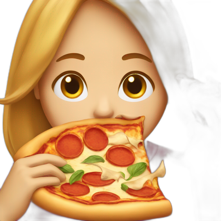 Eating pizza emoji