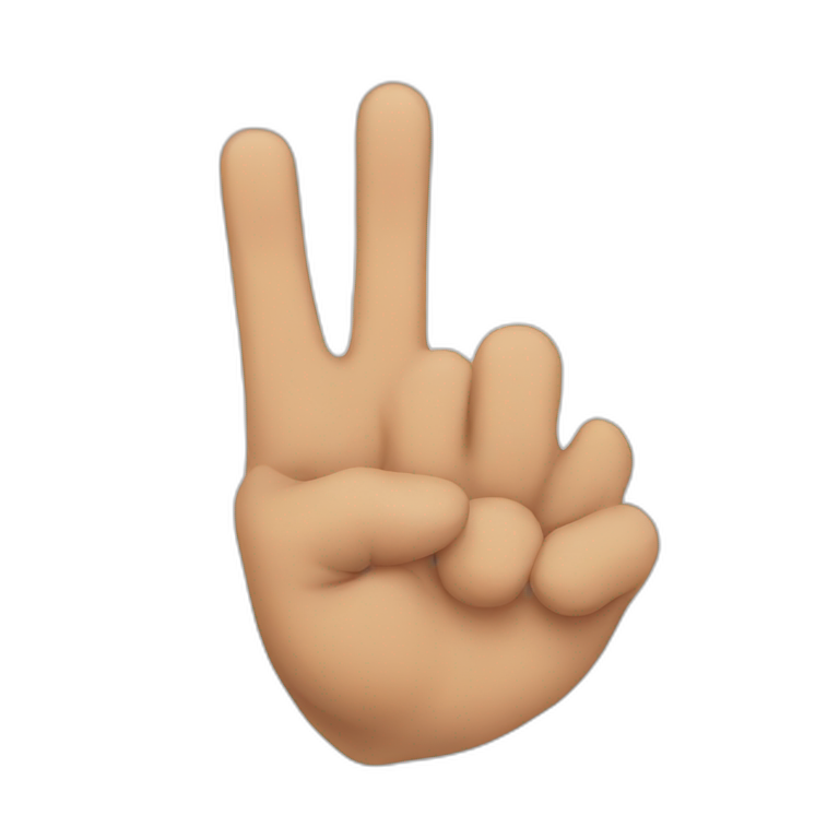 1 finger emoji
