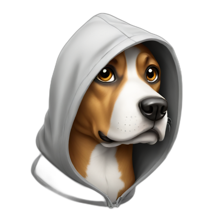 dog with hood emoji