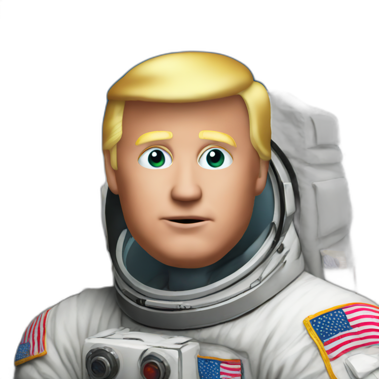 Trump on the moon emoji