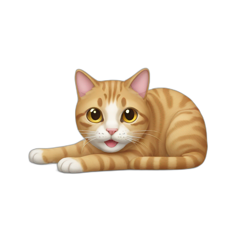 cat with 4 foot emoji
