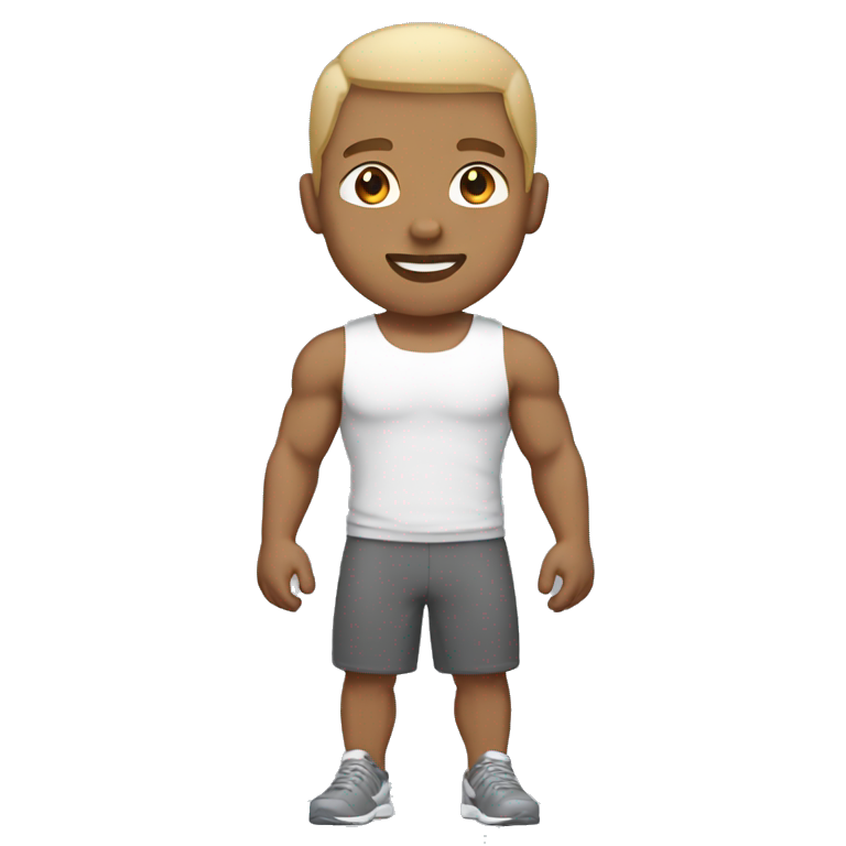 fitness trainer male light skin tone emoji