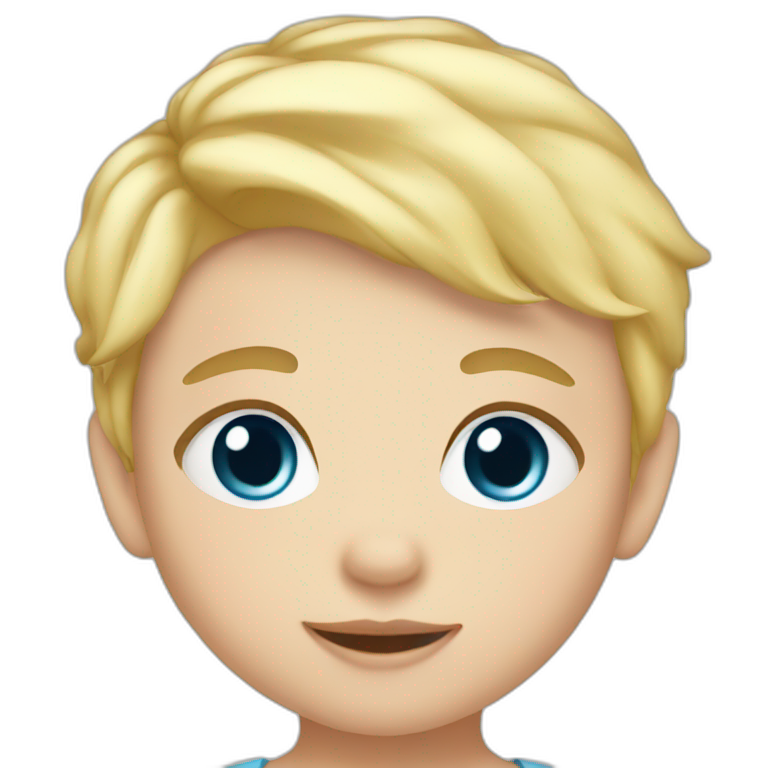 baby with blond hair and blue eyes  emoji