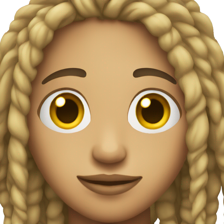 light skin with dreads emoji