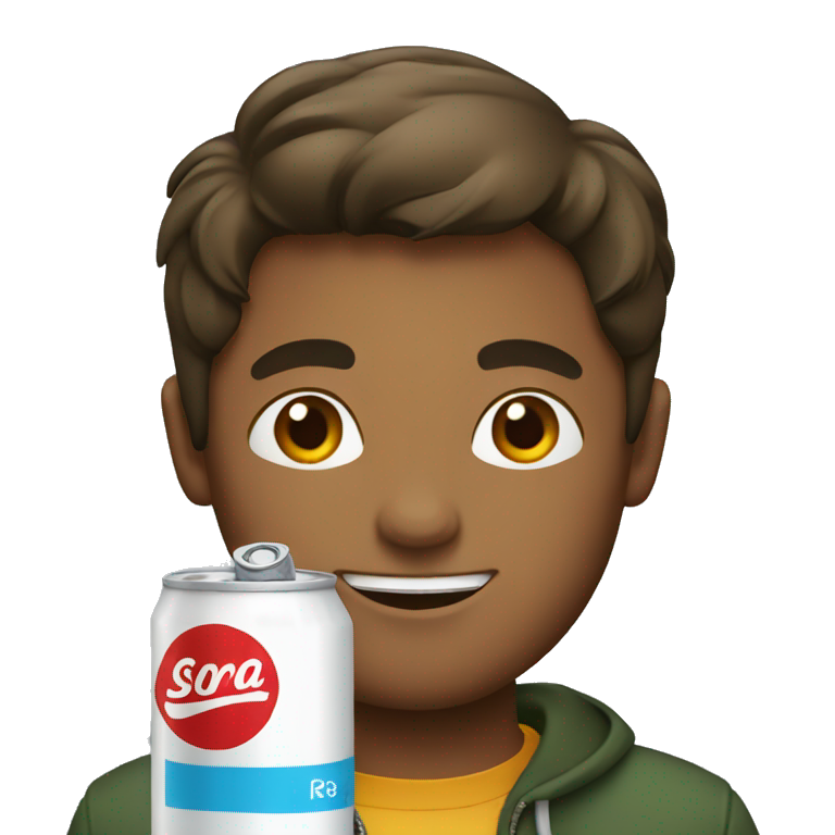 Guy with Soda Can emoji