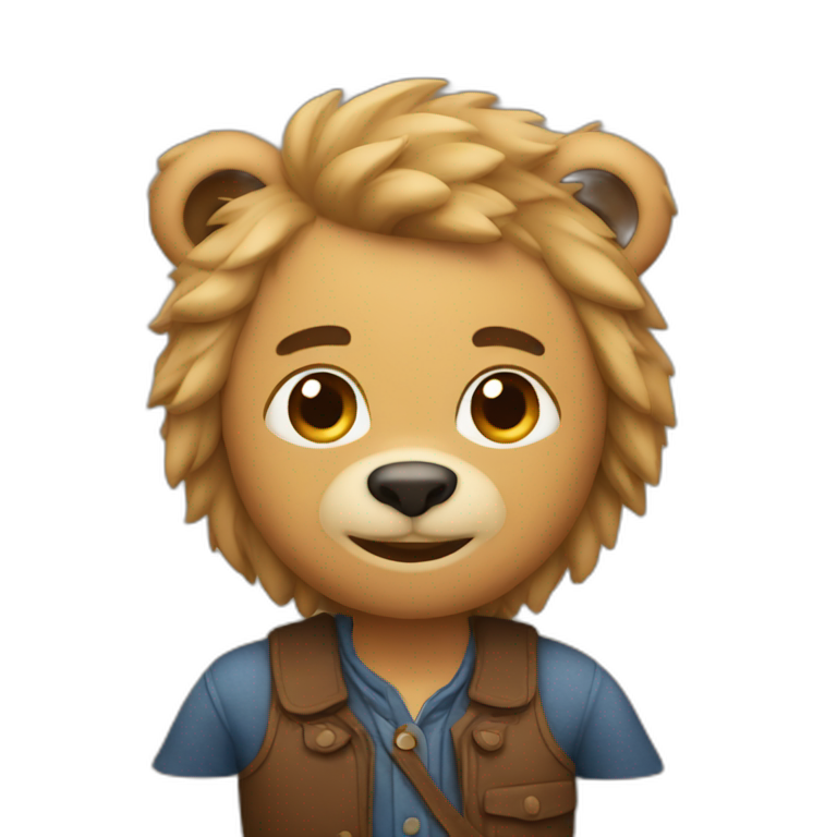 A man with bear emoji