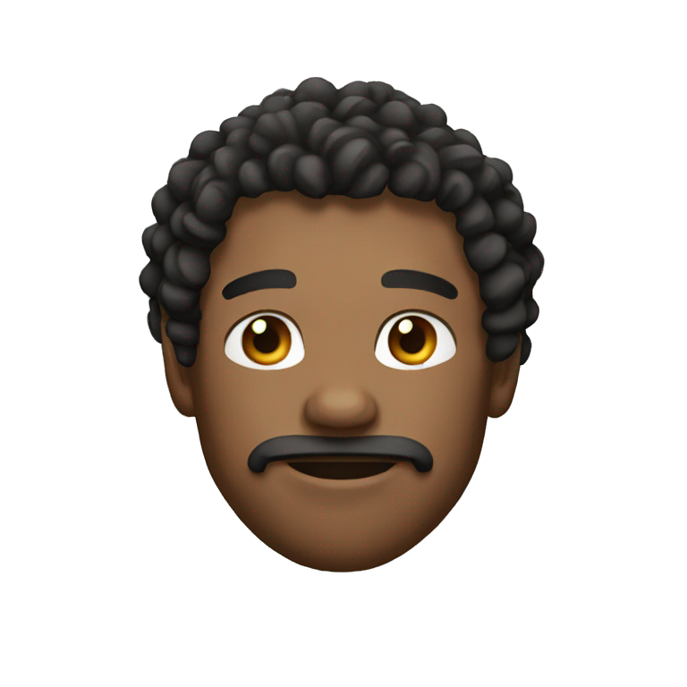 man boxer with curly hair emoji