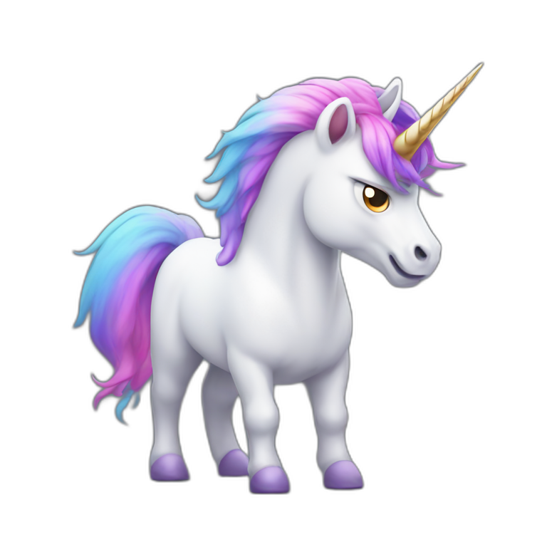 rgb unicorn angry emoji