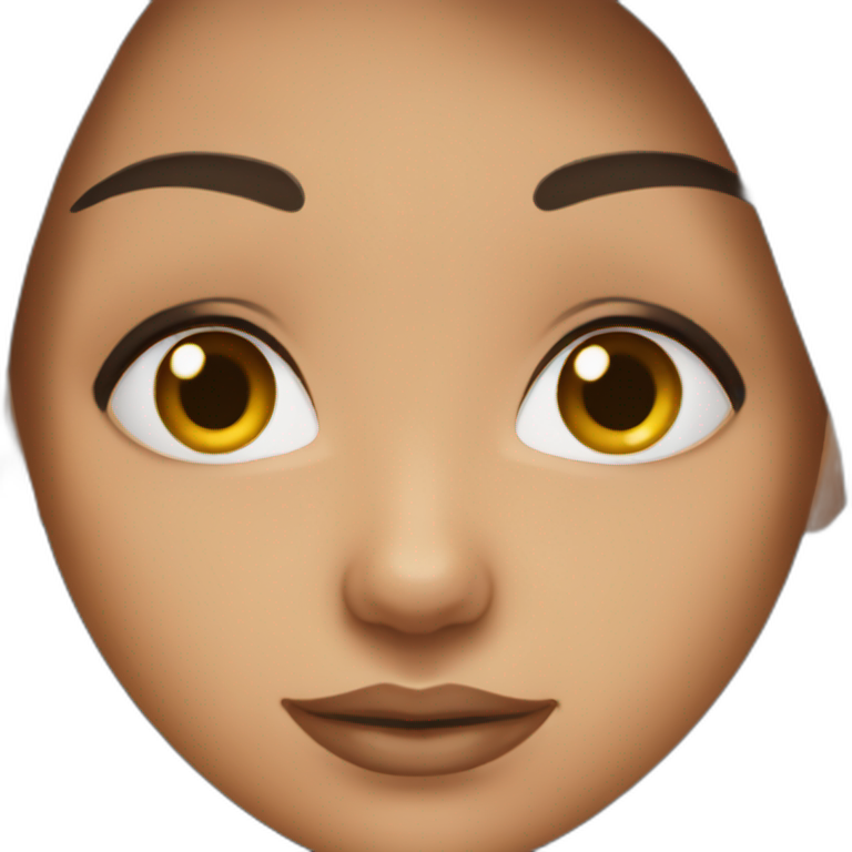 Brunette girl brown eyes emoji