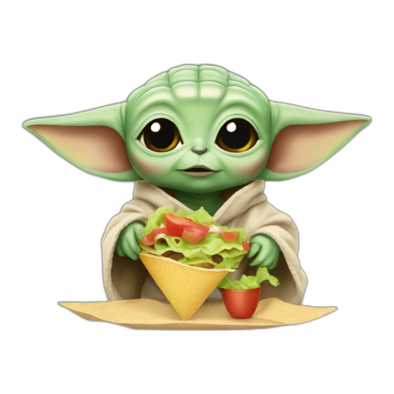 baby yoda eating tacos emoji