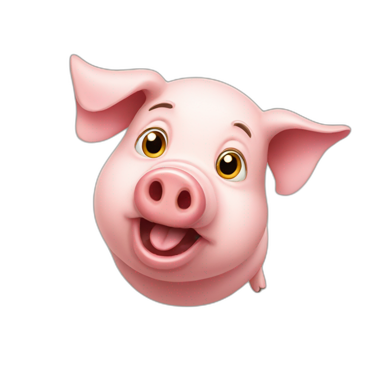 amazed pig emoji