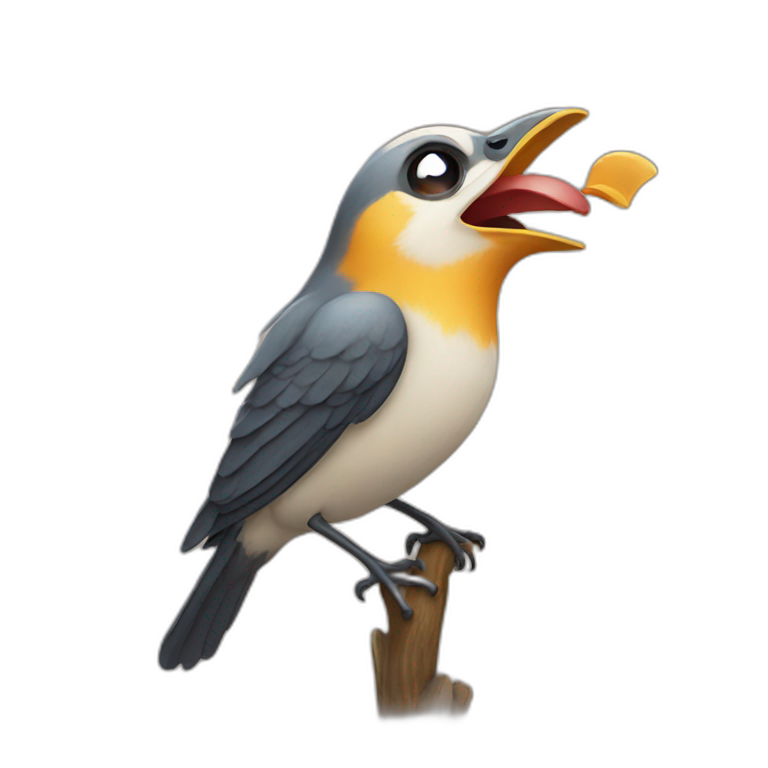 bird singing emoji