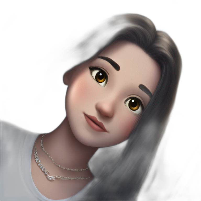 mysterious black-haired girl with jewelry emoji
