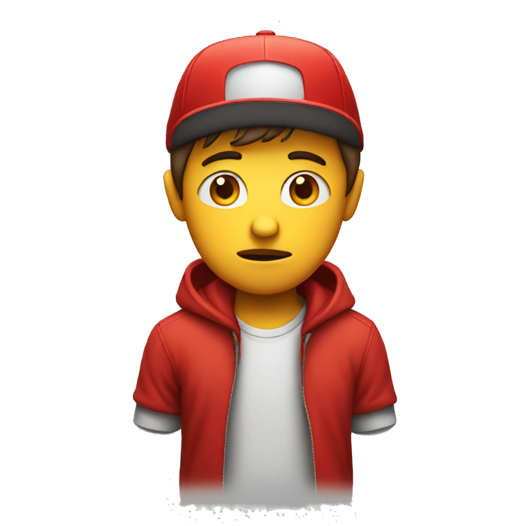 Sad boy with red cap emoji