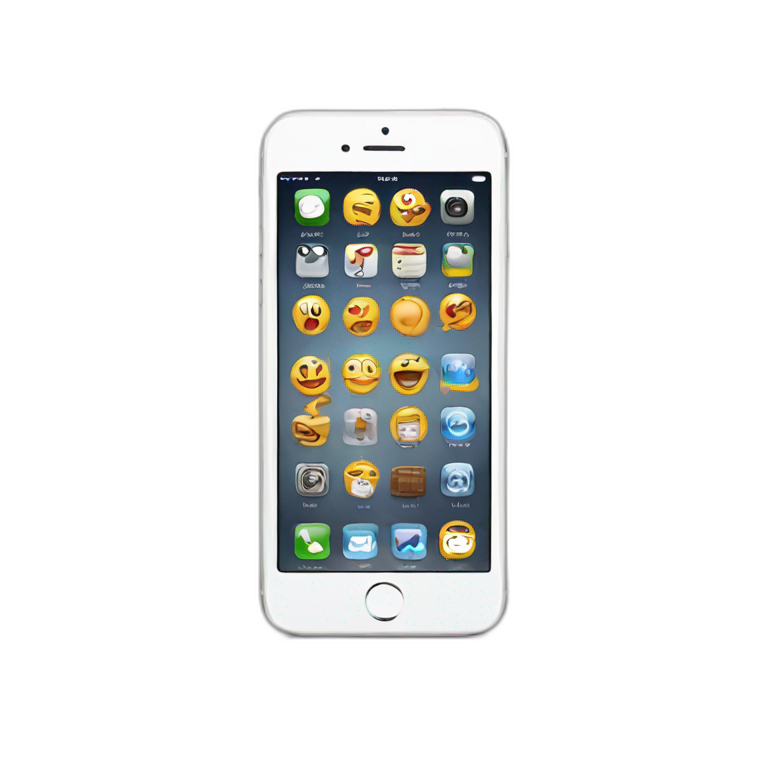 iphone screen with shop app emoji