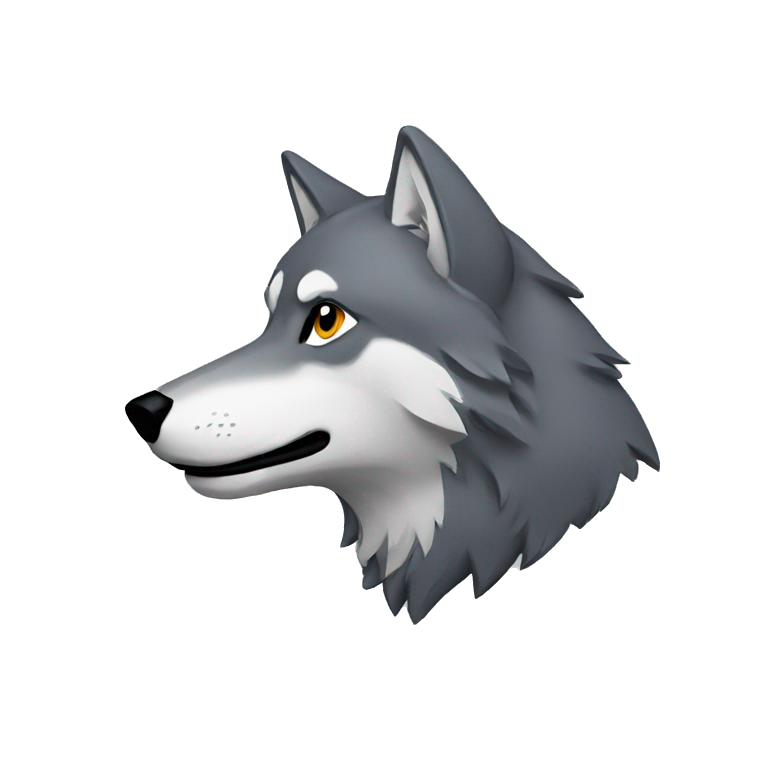 Lone wolf emoji