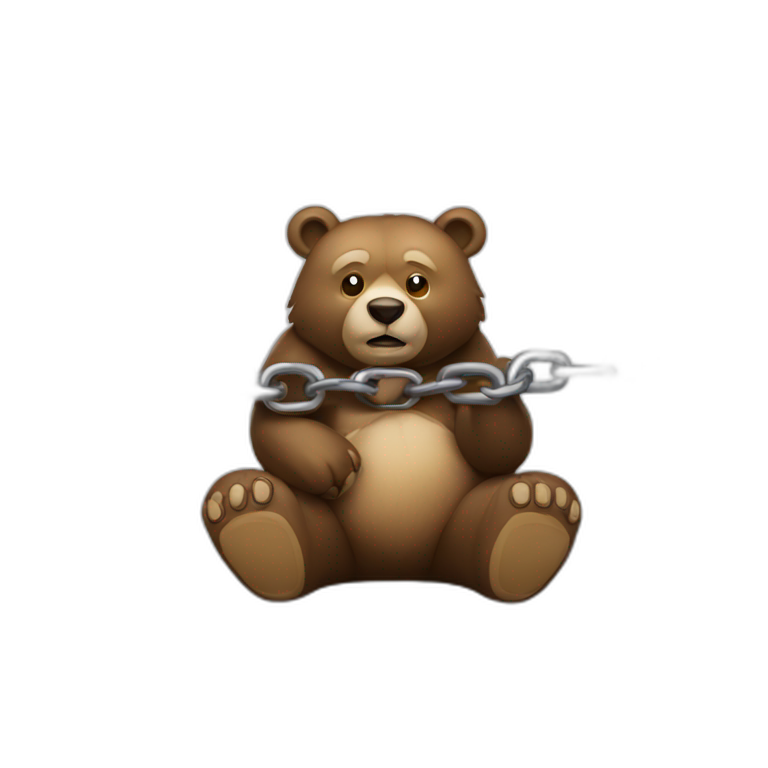 Bear in chain emoji