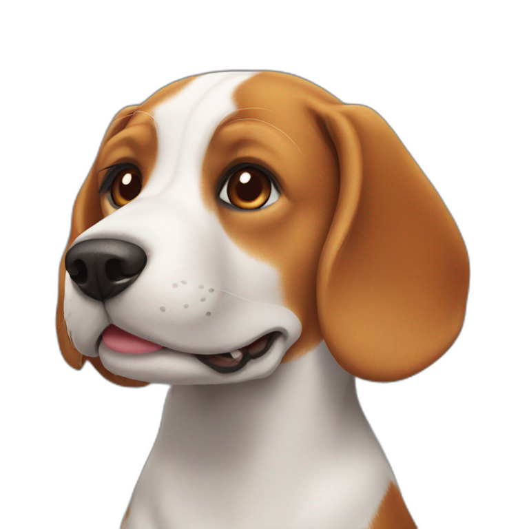 Beagle smile ginger nose emoji