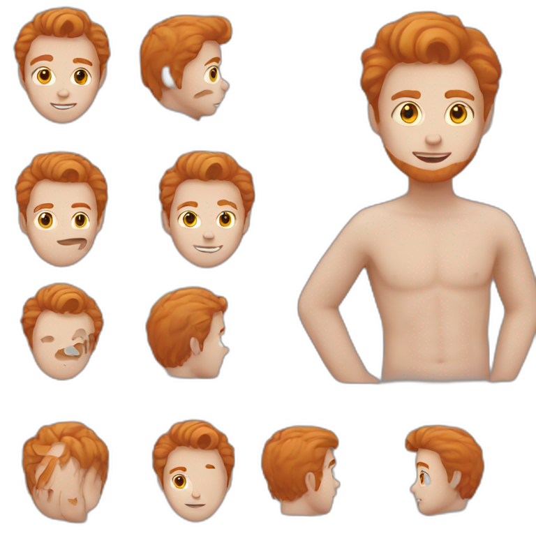 Ginger hair boy beare emoji