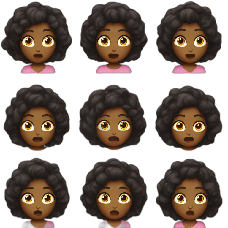 black girl shocked  emoji
