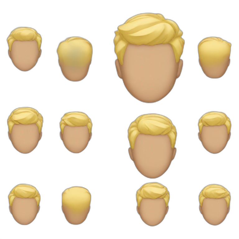 Men blond shorty hair emoji