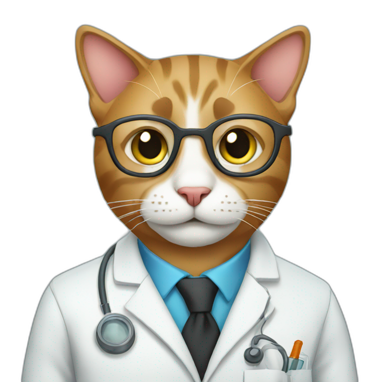 Cat scientist emoji