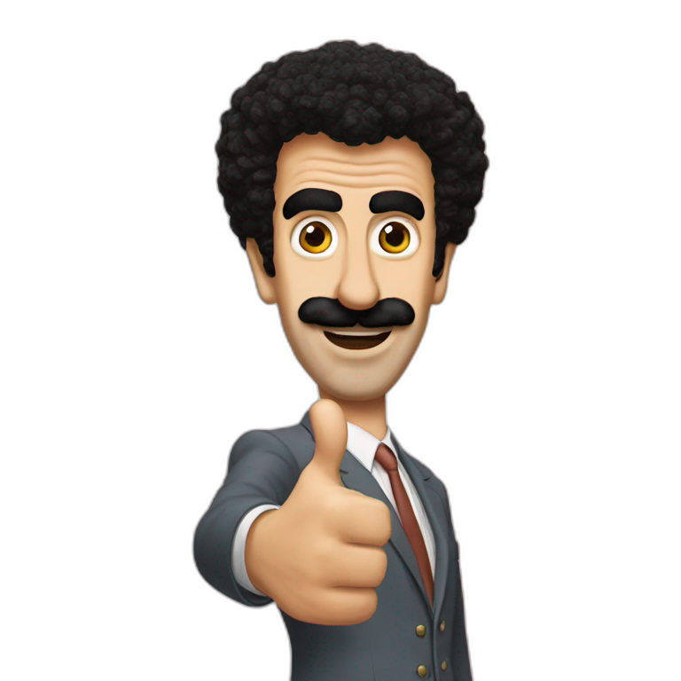 Borat thumbs up emoji