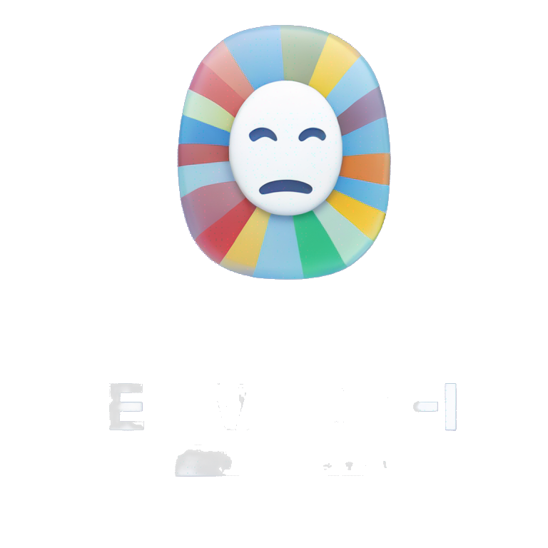 logo on blue background concept emoji