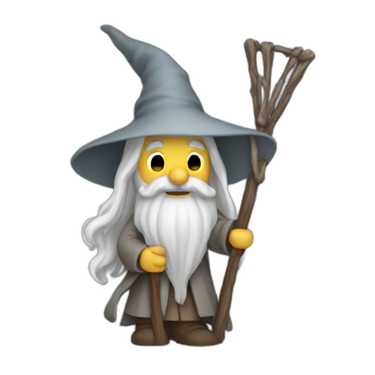 Gandalf holding a staff emoji