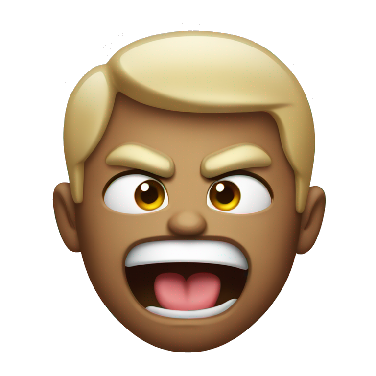 Angry with tongue out emoji