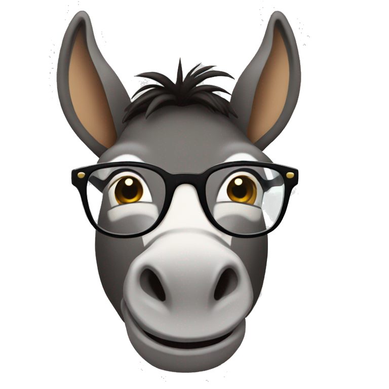 Donkey wearing glasses   emoji