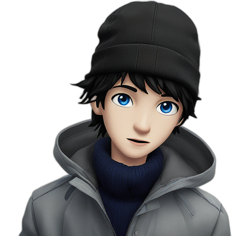 adorable boy in blue hat emoji
