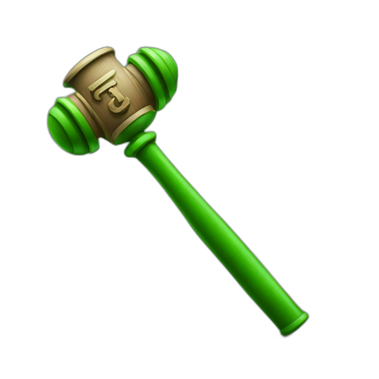 Green AI and judge hammer emoji